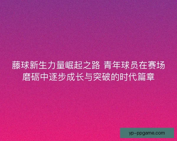 藤球新生力量崛起之路 青年球员在赛场磨砺中逐步成长与突破的时代篇章