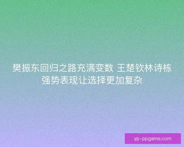 樊振东回归之路充满变数 王楚钦林诗栋强势表现让选择更加复杂